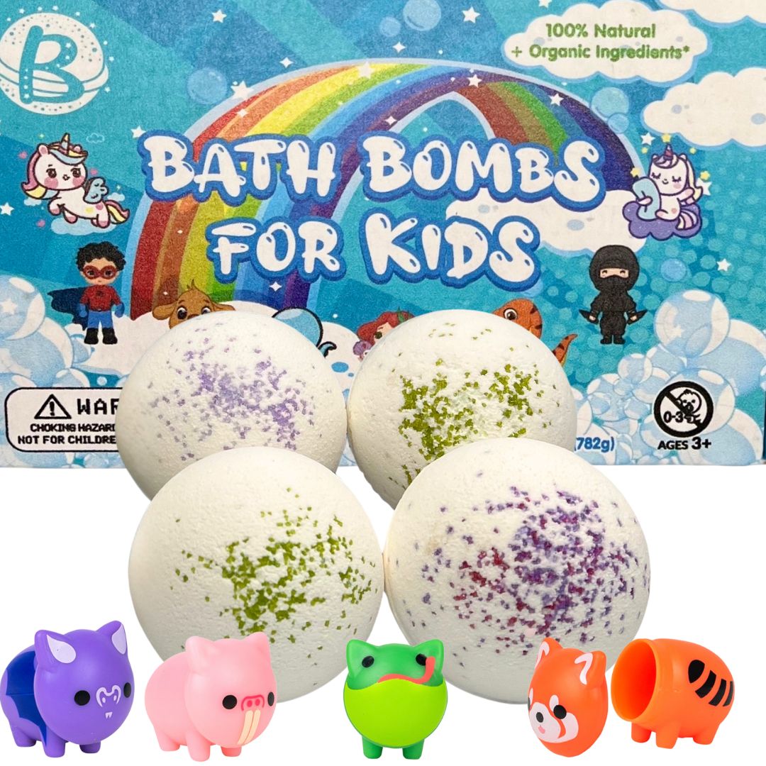100% Natural Bath Bombs With Animal Surprise (6-Pack)