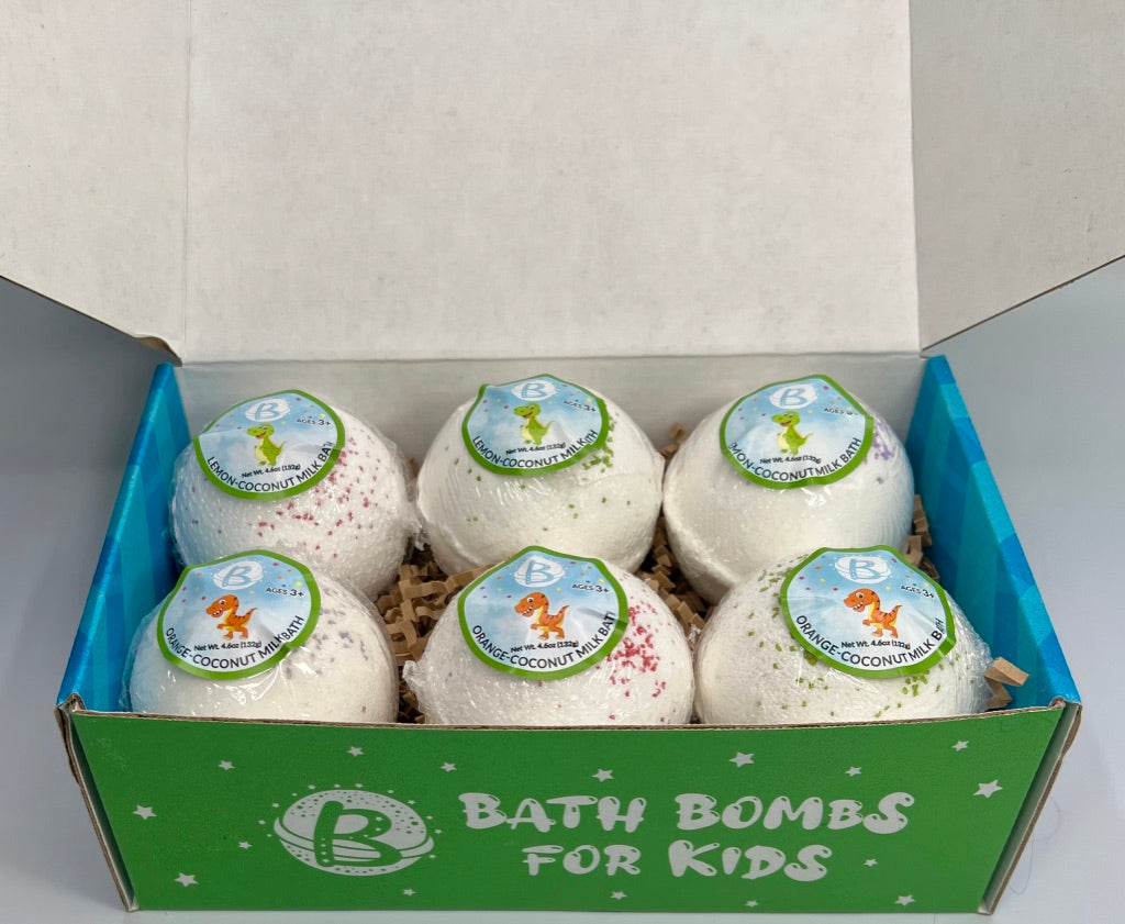 natural bath bombs for kids with toy sea animal urprise inside