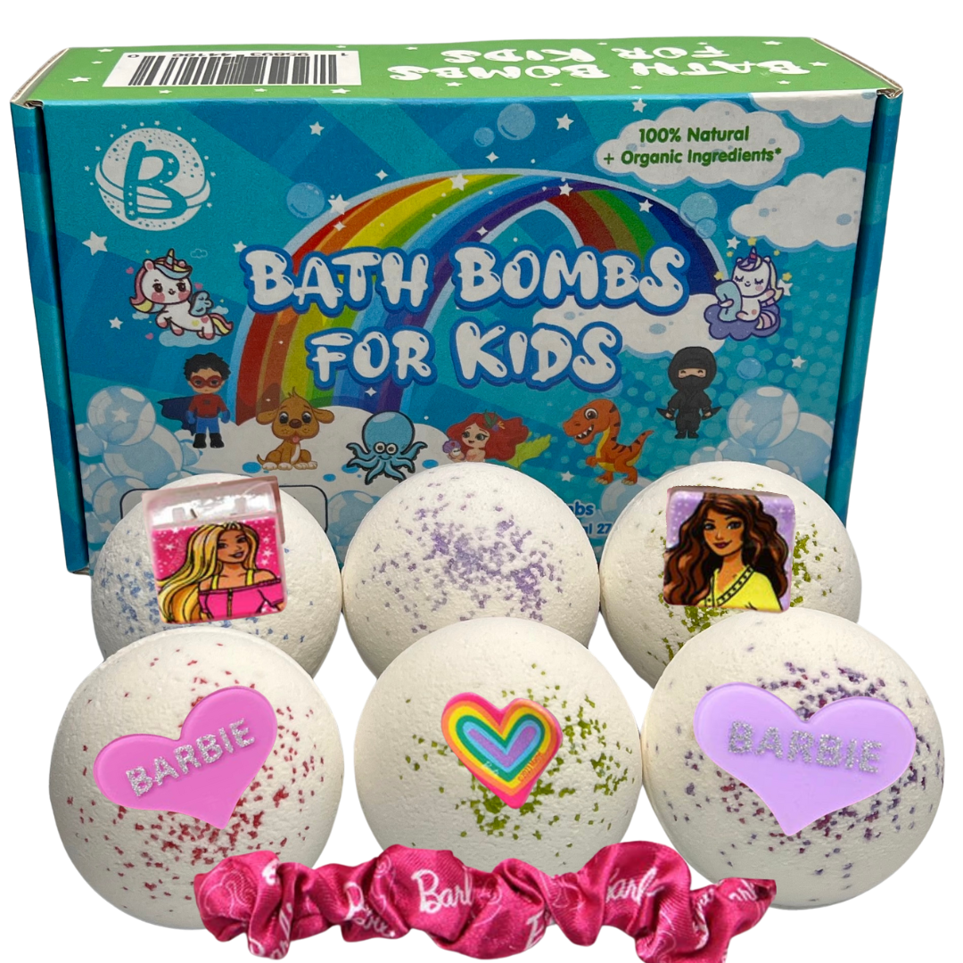 All-Natural Bath Bombs With Fashion Hair-Accessory Surprise (6-Pack)
