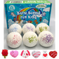 bath bombs for kids with valentines day squishie surprise
