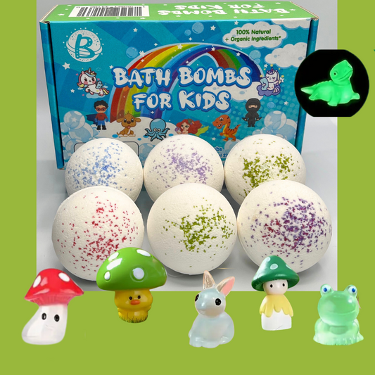 100% Natural Bath Bombs With Fairy Garden Surprise (6-Pack)