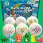 All-Natural Jumbo Bath Bombs for Kids with Surprise Dinosaur Toys Inside