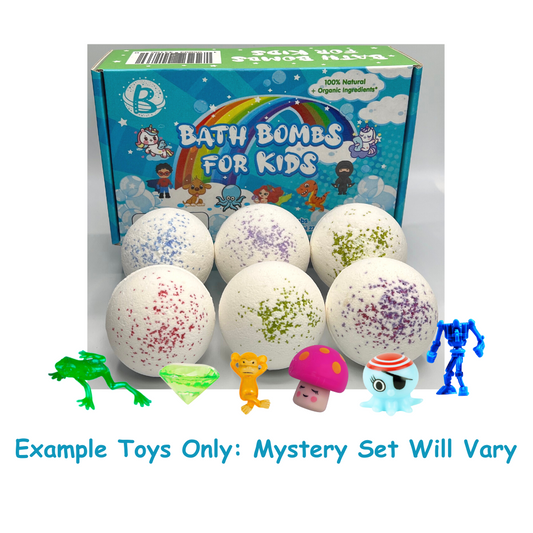 100% Natural Bath Bombs With Mystery Surprise (6-Pack)