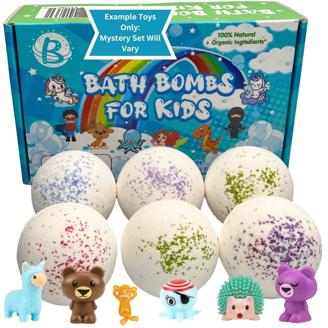 100% Natural Bath Bombs With Mystery Surprise (6-Pack)