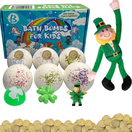 100% Natural Bath Bombs With St. Patrick's Day Surprise (6-Pack)