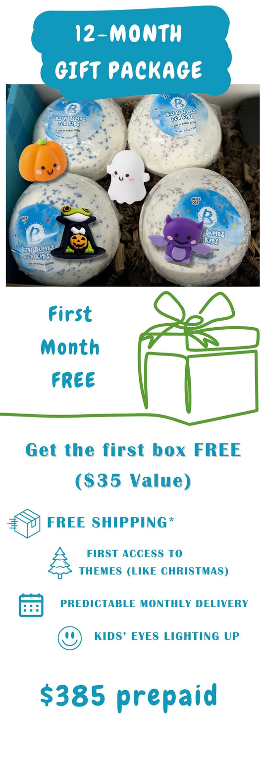 Bath Bombs of the Month Club 1 Year Gift Package Prepaid