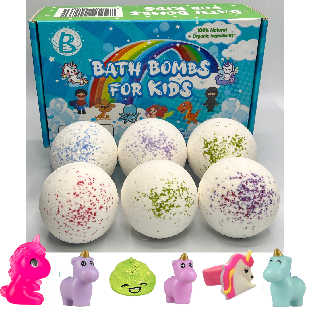 100% Natural Bath Bombs With Unicorn Surprise (6-Pack)