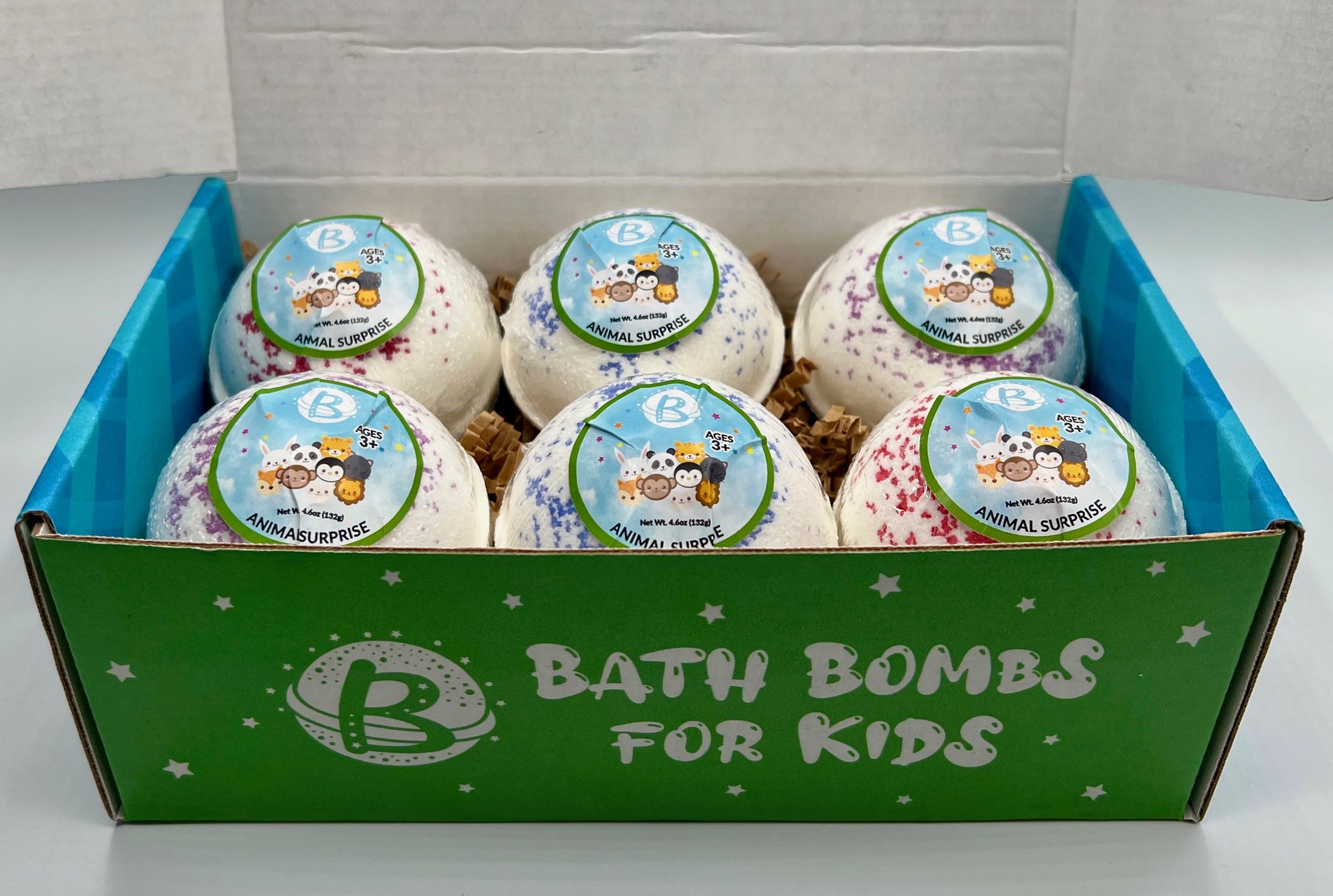 all-natural bath bombs for kids with animal surprise for boys and girls