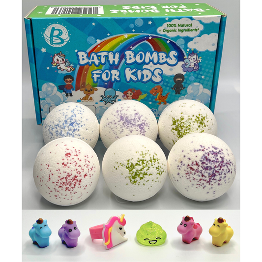 bath bombs for kids with unicorn surprise for girls