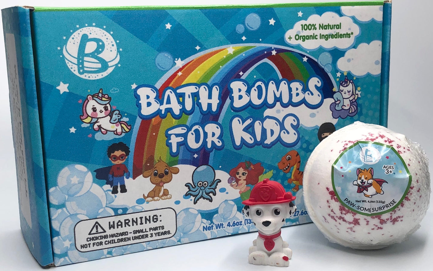 All-Natural Bath Bombs Paw-Patrol™ Toy Inside AKA: Paw-Some Pups Surprise (6-Pack)